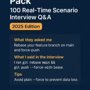 Git Mastery Pack β 100 Real-Time Scenario Interview Q&A (2025 Edition)