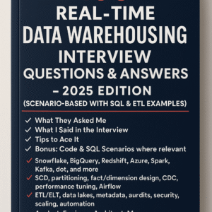 100 Real-Time Data Warehousing Interview Questions & Answers β 2025 Edition