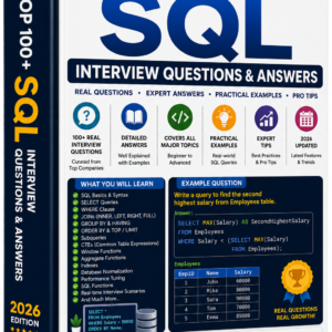 Top 100+ SQL Interview Questions & Answers (2026 Edition) β Real-Time Scenarios with Queries