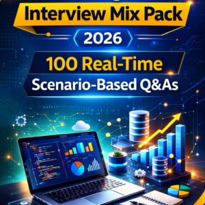 Data Engineer Interview Mix Pack 2026 – 100 Real-Time Scenario-Based Q&As