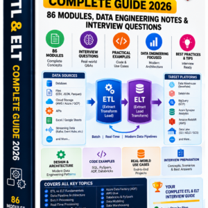 ETL & ELT Complete Guide 2026: 86 Modules, Data Engineering Notes & Interview Questions